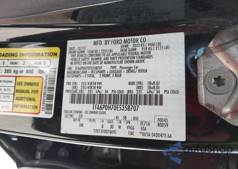 2014 Ford Fusion Se from USA, damaged, VIN 1FA6P0H70E5358707